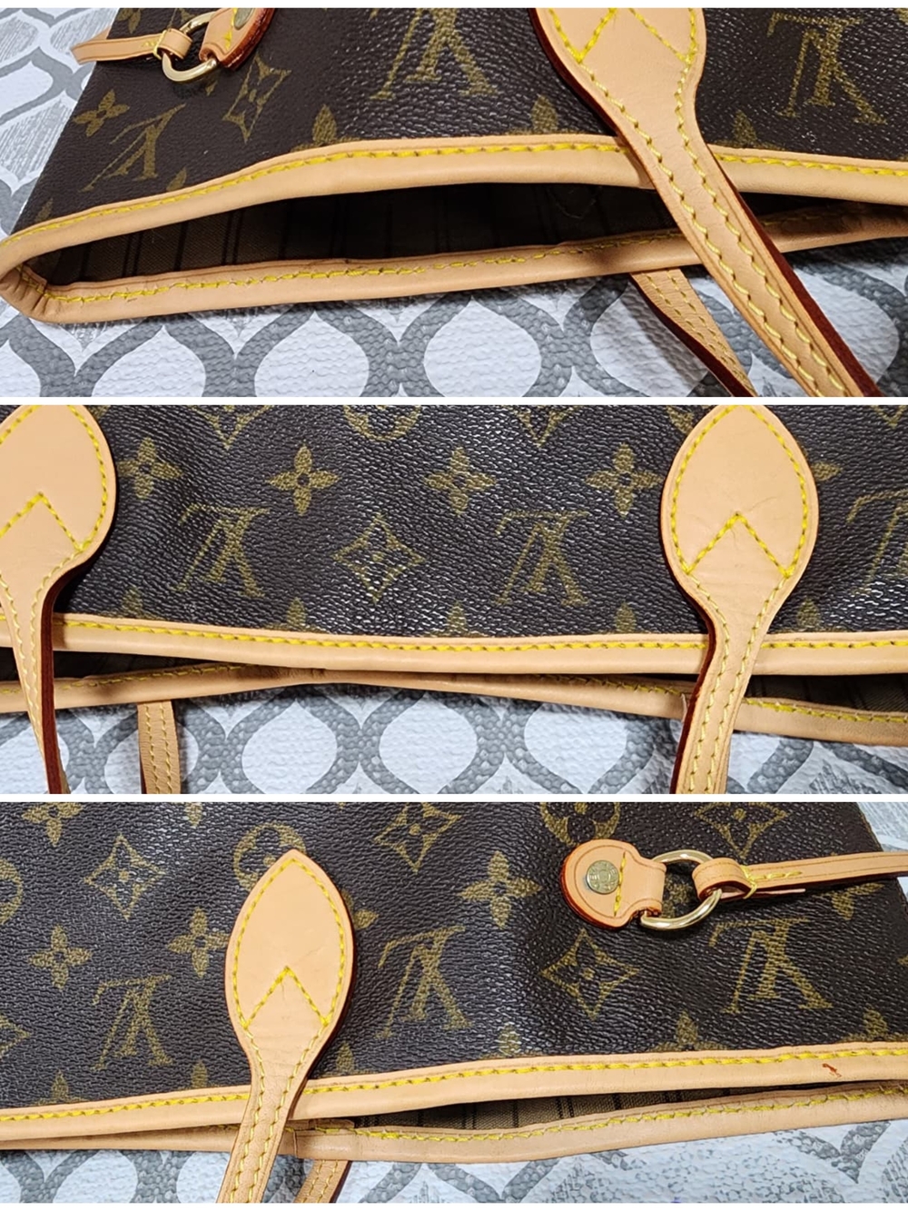 LOUIS VUITTON Monogram Canvas Neverfull MM Tote Bag Brown/Beige - Picture 9 of 16